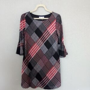 Plaid Women's Top in Black and Red ( Bag M )